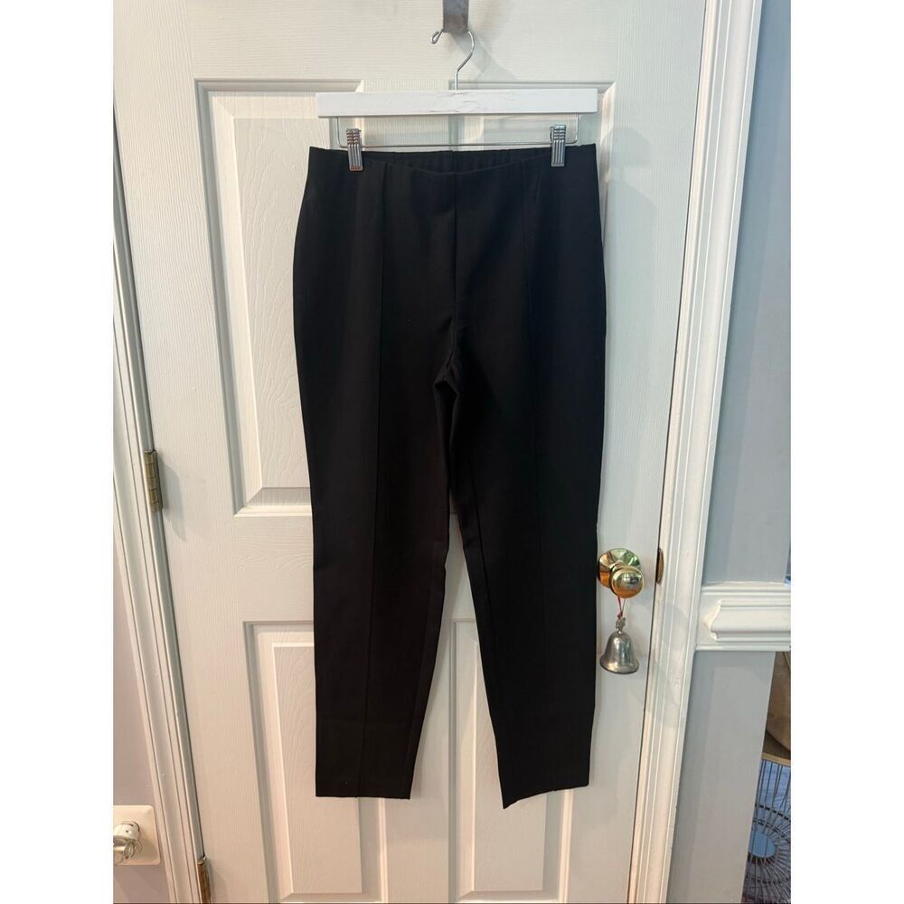 J. Jill Black Ponte Knit Slim Leg Pull On Pants sz S NWT